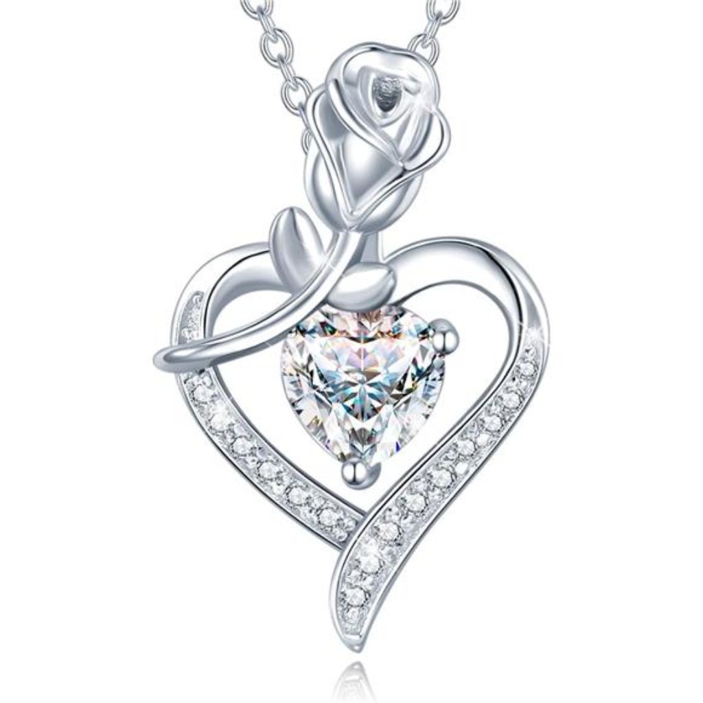 Christmas Gifts Rosy Reverie Birthstone Necklace Women Sterling Silver Genuine